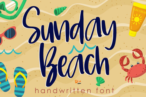 Sunday Beach Font Dm Letter Studio 