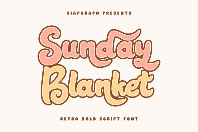 Sunday Blanket - Retro Script Font Font Masyafi Studio 