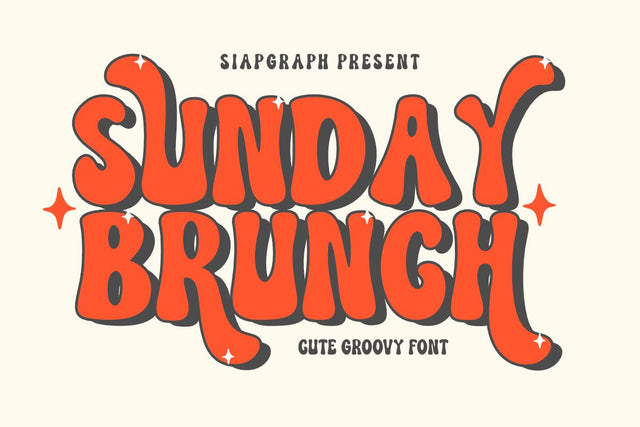 Sunday Brunch - Cute Groovy Font Masyafi Studio 