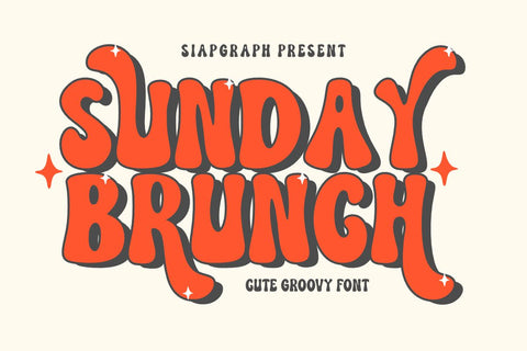Sunday Brunch - Cute Groovy Font Masyafi Studio 