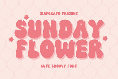 Sunday Flower - Cute Groovy Font Font Masyafi Studio 