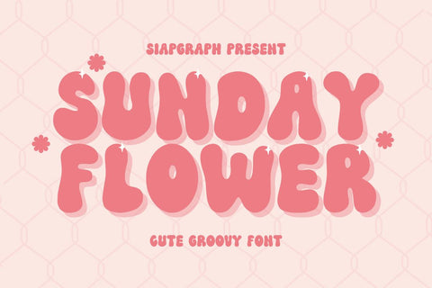Sunday Flower - Cute Groovy Font Font Masyafi Studio 