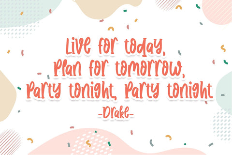 Sunday Party Font Font Dm Letter Studio 