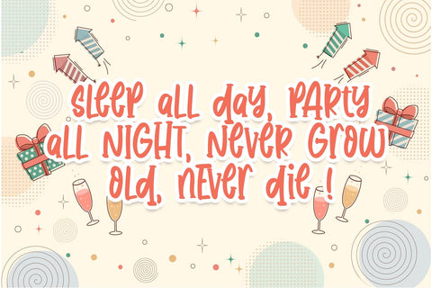 Sunday Party Font Font Dm Letter Studio 