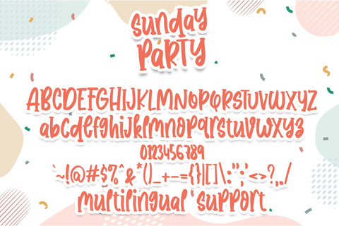 Sunday Party Font Font Dm Letter Studio 