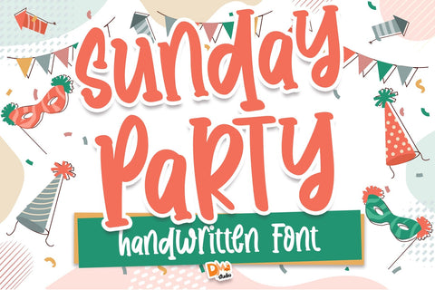 Sunday Party Font Font Dm Letter Studio 