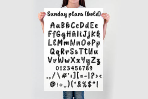 Sunday Plans Font Bundle | Cute Handwritten Script Font Font TonisArtStudio 