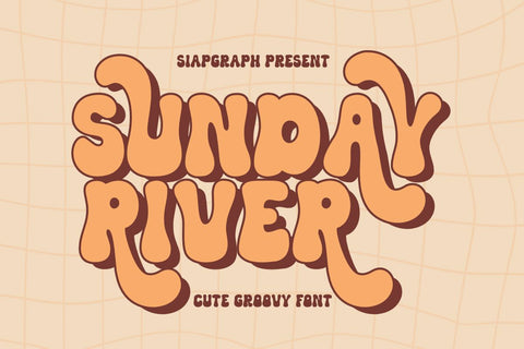 Sunday River - Cute Groovy Font Masyafi Studio 