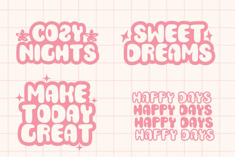 Sunday School - Cute Bubble Font Font Masyafi Studio 