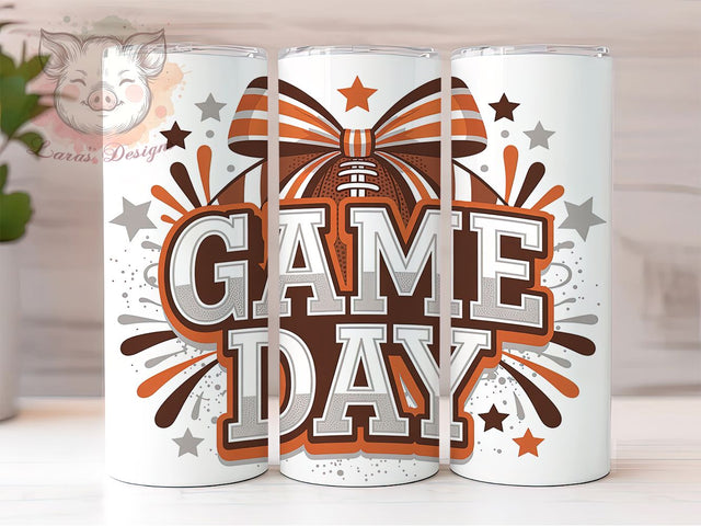 Sunday Tailgate Football Fan Tumbler Wrap, Football Sublimation, 20oz Skinny Tumbler, Football PNG, Tailgating Tumbler, Sunday Football PNG, Football Fan Gift Sublimation Lara' s Designs 