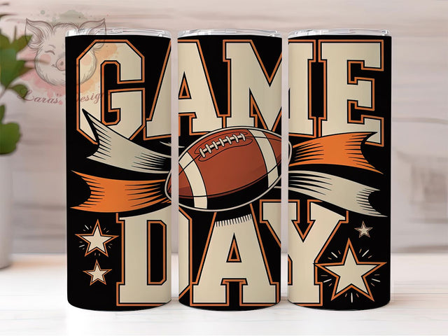Sunday Tailgate Football Fan Tumbler Wrap, Football Sublimation, 20oz Skinny Tumbler, Football PNG, Tailgating Tumbler, Sunday Football PNG, Football Fan Gift Sublimation Lara' s Designs 