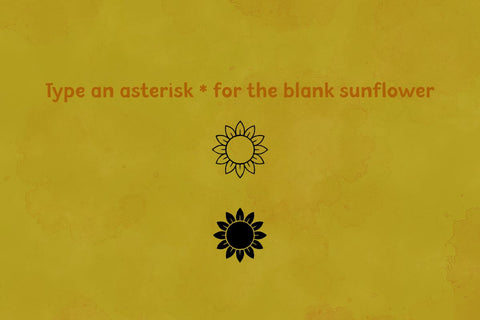 Sunflower Alphabet Font Misti's Fonts 