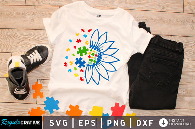 Sunflower autism svg design SVG Regulrcrative 