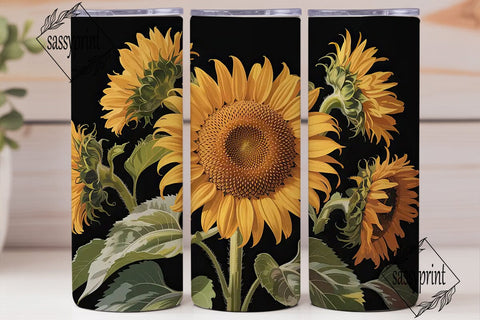 Sunflower Autumn 20oz Tumbler Wrap Sublimation sassyprint 