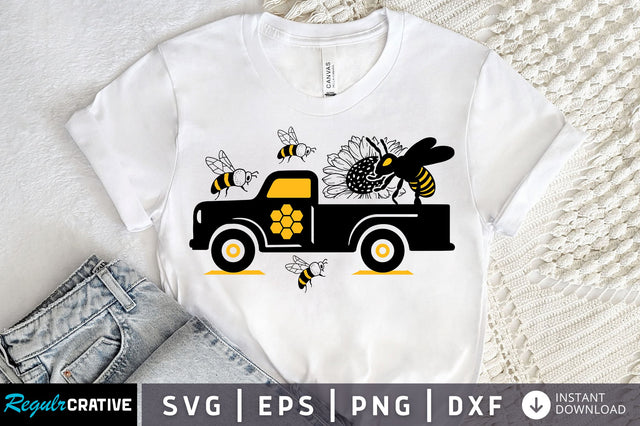 Sunflower bee car Svg design SVG Regulrcrative 