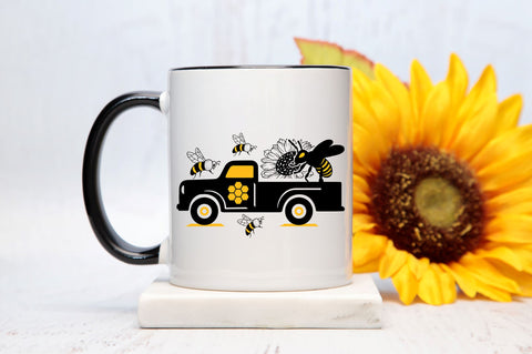 Sunflower bee car Svg design SVG Regulrcrative 