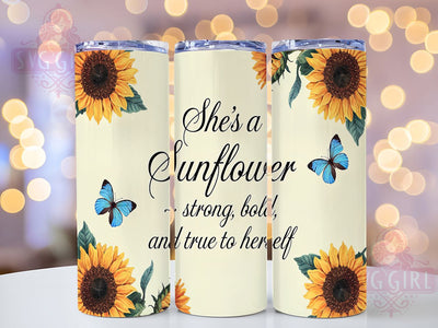 Sunflower Butterfly Floral 20oz Tumbler, Floral Tumbler Wrap, 20oz Sublimation Tumbler, Floral Sunflower Tumbler, Butterfly Tumbler Design, Boho Flower Tumbler, Nature Lover Tumbler Sublimation SvggirlplusArt 