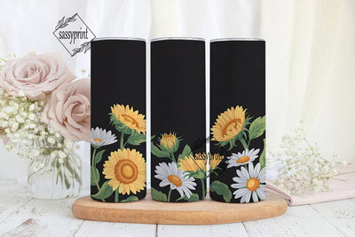 Sunflower Daisy 20oz Tumbler Wrap Sublimation sassyprint 
