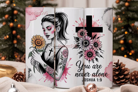 Sunflower Faith 20oz Tumbler Wrap Sublimation DesignSVG 
