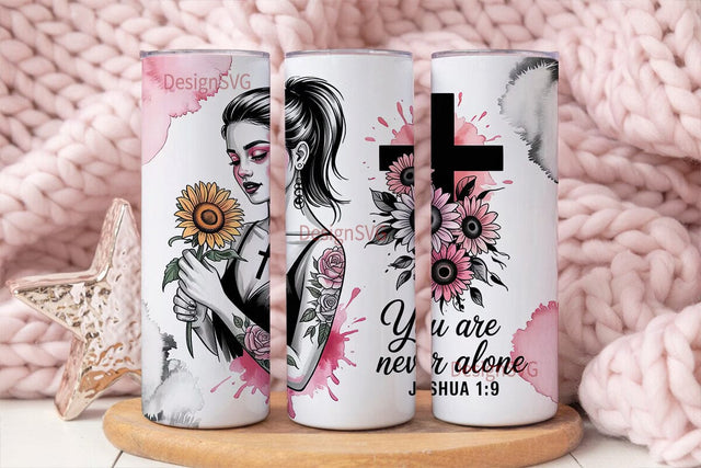 Sunflower Faith 20oz Tumbler Wrap Sublimation DesignSVG 
