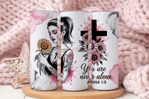 Sunflower Faith 20oz Tumbler Wrap Sublimation DesignSVG 