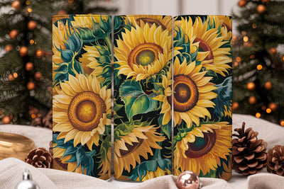 Sunflower Field 20oz Tumbler Wrap Sublimation DesignSVG 
