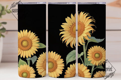 Sunflower Field 20oz Tumbler Wrap Sublimation sassyprint 