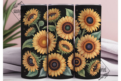 Sunflower Field 20oz Tumbler Wrap Sublimation sassyprint 