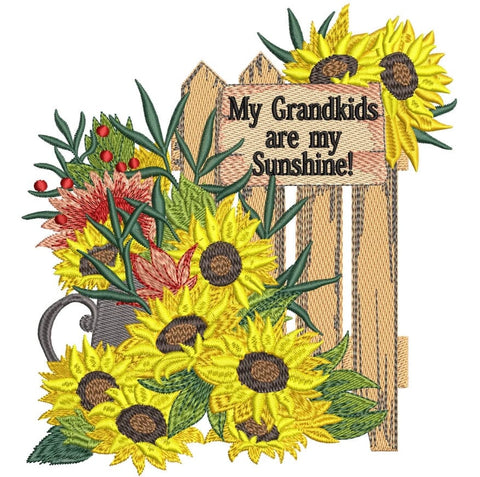 Sunflower garden Embroidery/Applique DESIGNS ArtEMByNatalia 