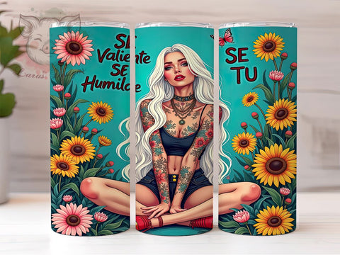 Sunflower Girl Tumbler, Sarcastic Affirmation, 20oz Tumbler Wrap, PNG Sublimation, Inspirational Drinkware, Positive Vibes Design, Floral Tumblers Sublimation Lara' s Designs 