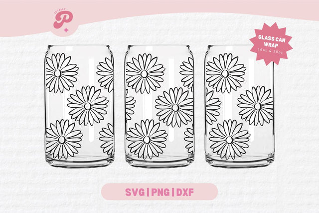 Sunflower Glass Can SVG SVG Totally Posie 