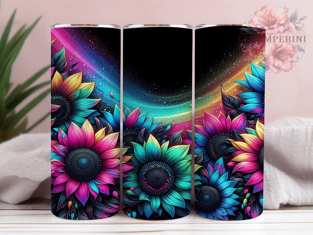 Sunflower Glitter Leopard 20oz Tumbler, Sunflower Tumbler, Glitter Leopard Design, 20oz Tumbler, Animal Print Wrap, Floral Sublimation, Gift for Nature Lovers, Trendy Drinkware Sublimation Li Zamperini 