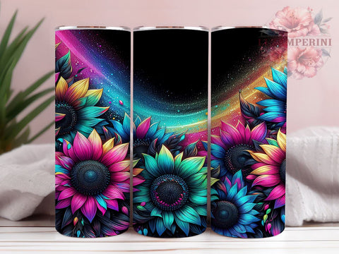 Sunflower Glitter Leopard 20oz Tumbler, Sunflower Tumbler, Glitter Leopard Design, 20oz Tumbler, Animal Print Wrap, Floral Sublimation, Gift for Nature Lovers, Trendy Drinkware Sublimation Li Zamperini 