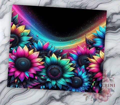 Sunflower Glitter Leopard 20oz Tumbler, Sunflower Tumbler, Glitter Leopard Design, 20oz Tumbler, Animal Print Wrap, Floral Sublimation, Gift for Nature Lovers, Trendy Drinkware Sublimation Li Zamperini 