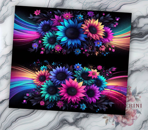 Sunflower Glitter Leopard 20oz Tumbler, Sunflower Tumbler, Glitter Leopard Design, 20oz Tumbler, Animal Print Wrap, Floral Sublimation, Gift for Nature Lovers, Trendy Drinkware Sublimation Li Zamperini 