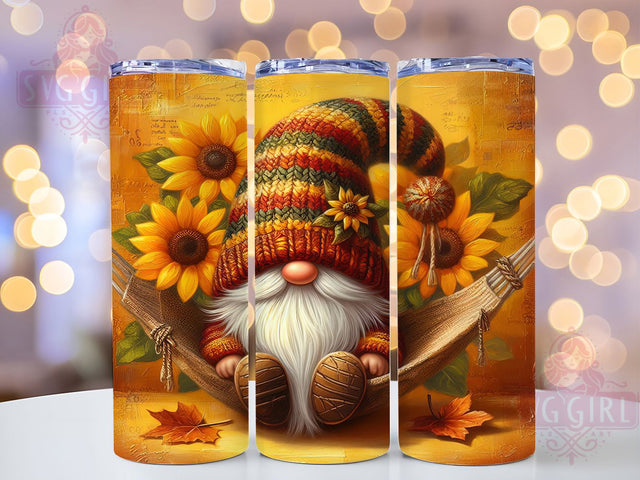 Sunflower Gnome Floral 20oz Tumbler, Floral Gnome Wrap, 20oz Sublimation Tumbler, Cute Gnome Tumbler, Rustic Sunflower Design, Boho Gnome Tumbler, Summer Gnome Tumbler Sublimation SvggirlplusArt 