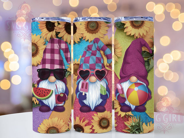 Sunflower Gnome Hello Summer 20oz Tumbler, Hello Summer Tumbler, 20oz Sublimation Tumbler, Summer Gnome Design, Floral Sunflower Tumbler, Boho Summer Tumbler, Cute Gnome Tumbler Wrap Sublimation SvggirlplusArt 