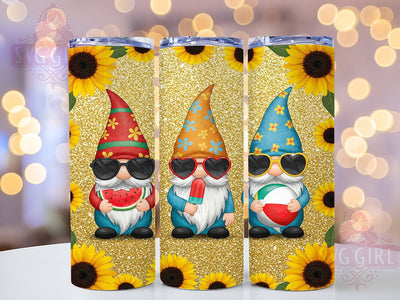Sunflower Gnome Hello Summer 20oz Tumbler, Hello Summer Tumbler, 20oz Sublimation Tumbler, Summer Gnome Design, Floral Sunflower Tumbler, Boho Summer Tumbler, Cute Gnome Tumbler Wrap Sublimation SvggirlplusArt 