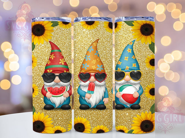 Sunflower Gnome Hello Summer 20oz Tumbler, Hello Summer Tumbler, 20oz Sublimation Tumbler, Summer Gnome Design, Floral Sunflower Tumbler, Boho Summer Tumbler, Cute Gnome Tumbler Wrap Sublimation SvggirlplusArt 