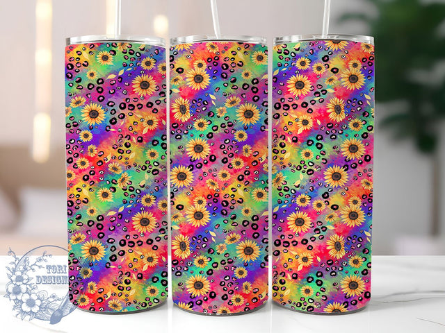 Sunflower Green Field 20oz Tumbler Wrap, Sunflower Motif, Green Field, Rustic Charm, Farmhouse Style, Nature Vibes, Skinny Tumbler, Sublimation PNG Sublimation ToriDesigns 