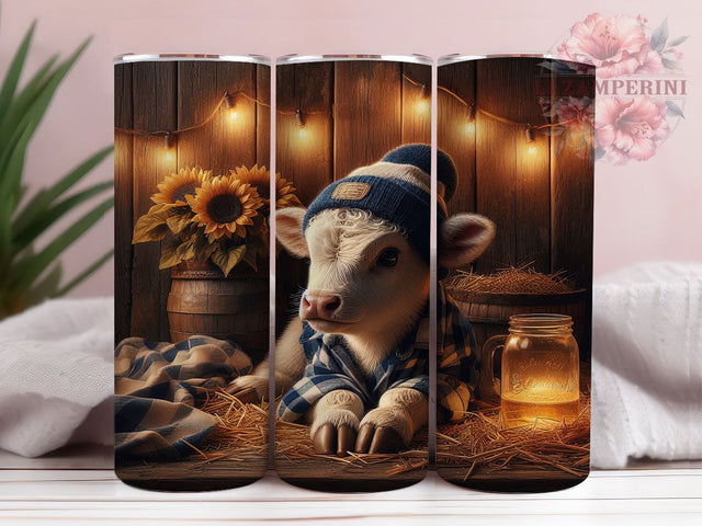 Sunflower Highland Cow Rustic Tumbler, Highland Cow Tumbler, Rustic Country Tumbler, 20oz Skinny Tumbler Wrap, Farmhouse Tumbler Design, Country Tumbler Wrap, Floral Cow Tumbler Sublimation Li Zamperini 