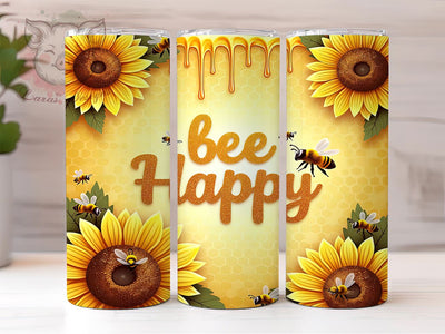 Sunflower Honey Bee Summer Tumbler Wrap, 20oz Sublimation Design, Honey Bee Decor, Floral Tumbler Wrap, Summer Tumbler, Rustic Bee Sublimation Sublimation Lara' s Designs 