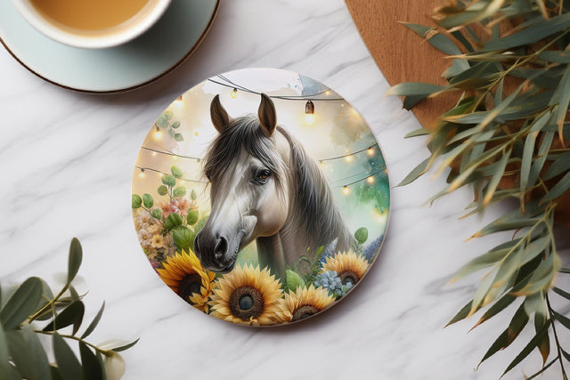 Sunflower Horse Coaster - Digital Design for Sublimation Sublimation BijouBay 