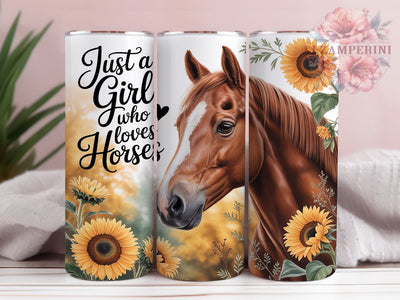 Sunflower Horse Lover Tumbler, Sunflower Sublimation Design, Animal Lover Art, 20oz Horse Tumbler, Whimsical Sunflower Mug, Country Girl Cup, Rustic Horse Wrap Sublimation Li Zamperini 