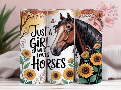 Sunflower Horse Lover Tumbler, Sunflower Sublimation Design, Animal Lover Art, 20oz Horse Tumbler, Whimsical Sunflower Mug, Country Girl Cup, Rustic Horse Wrap Sublimation Li Zamperini 