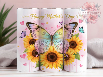 Sunflower Leopard Mama Tumbler, Leopard Glitter Tumbler, Mama 20oz Wrap, Sublimation Design, Stylish Gift Idea, Mother's Day Sunflower Wrap, Glitter Leopard Mama Tumbler Sublimation Li Zamperini 