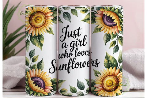 Sunflower Love Tumbler Wrap Sublimation PixelChick 
