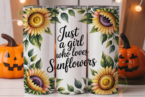 Sunflower Love Tumbler Wrap Sublimation PixelChick 