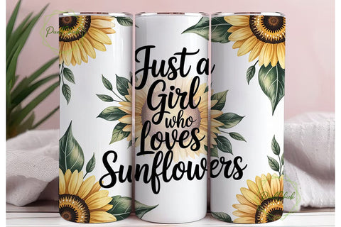 Sunflower Love Tumbler Wrap Sublimation PixelChick 