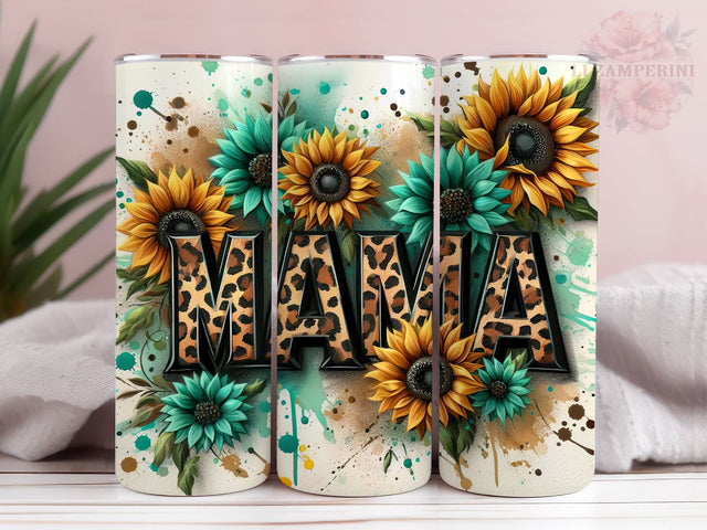 Sunflower Mama 20oz Tumbler Wrap PNG, Country Western Tumbler Png, Straight & Tapered Tumbler Wrap, Instant Digital Download Sublimation Li Zamperini 